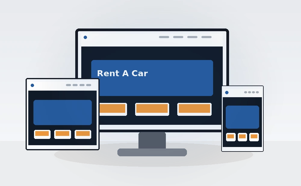Rent A Car V5 — Araç Kiralama masaüstü, tablet ve mobil önizlemesi